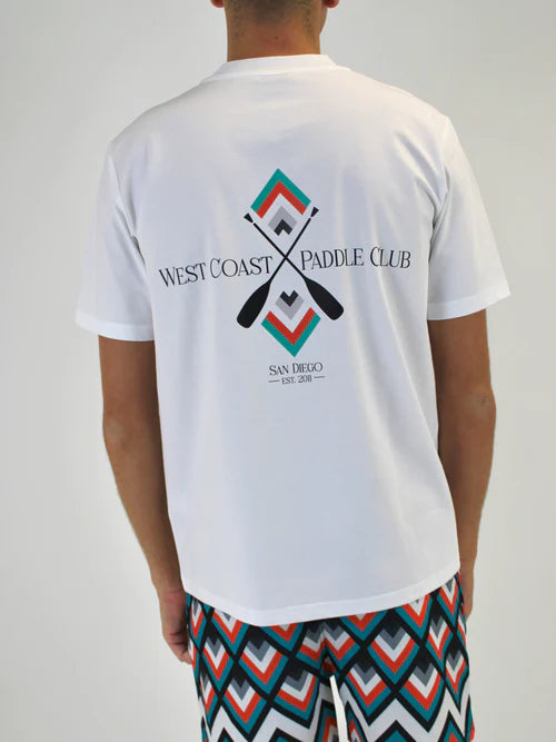 White Threads Orange West Coast Back Print T-Shirt - White